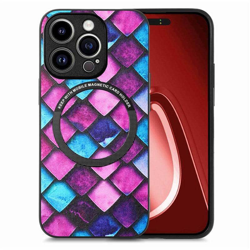 Bunte kabellose Lade-Handyhülle für iPhone 15 Pro Max 14 Plus 13 12 11 SE X für Samsung Galaxy S24 Ultra S23 S21 FE A35 A15 A54 A34 A53 Cover