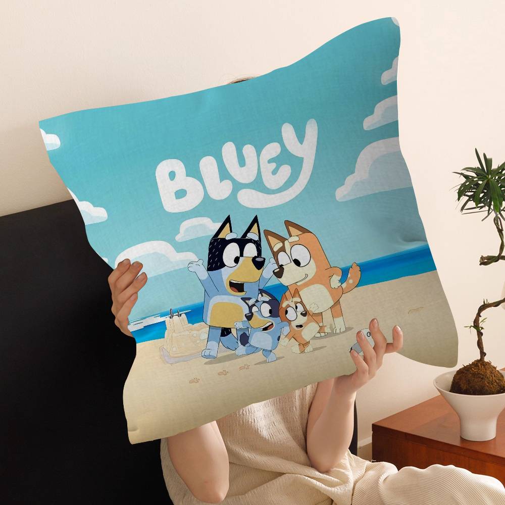 Süß-B-B-Blueys-S Cartoon Kissen Kissenbezug Kissenhülle Wohnzimmer Sofa Heimdekoration Personalisiert