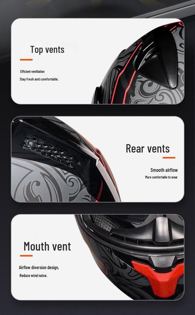 ORZ Bluetooth Flip-up Dual Visor Motorcycle Helmet for Men & Women, HD Full Face, Wingxin Certified for All Seasons.