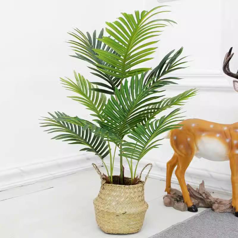 Artificial Bionic Green Plants: Floor-Standing Turtle Back Leaves Ornament for Living Room and Bedroom Decor