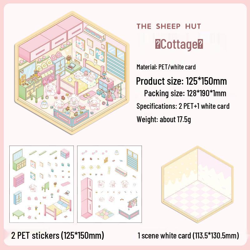 Popular Cartoon Scenery 3D DIY Stickers for Kids