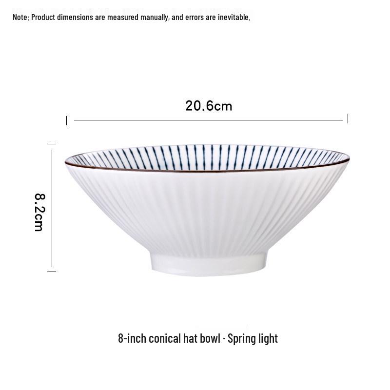 Nordic Ceramic 8" Noodle Bowl - Creative, Simple, Versatile for Rice, Soup, and Instant Noodles