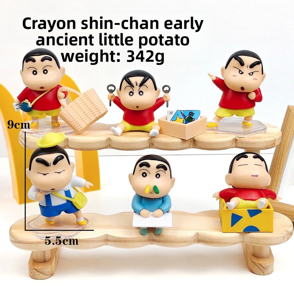 Crayon Shinchan Pvc Figure Set With Blind Box Display For Collectors And Kids