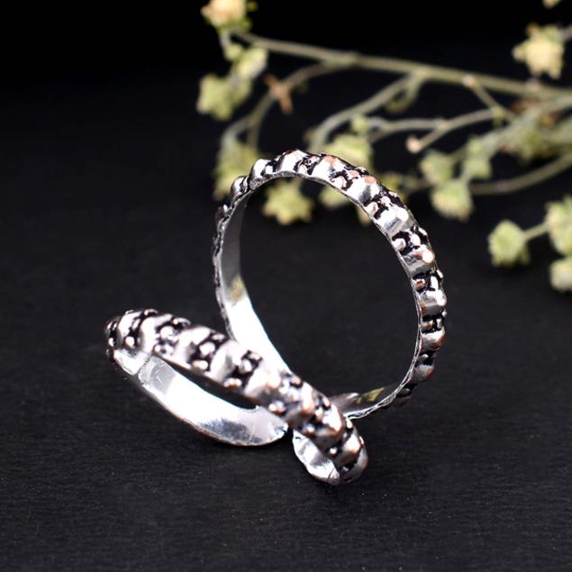 Handmade Silver Arthritis Splint Ring – Adjustable Thumb & Finger Support Jewelry for Pain Relief and Daily Comfort