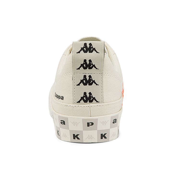 Kappa Canvas Logo Low-Top Skate Shoes Unisex Sneaker Egrets-White K0CW5CC01D-024