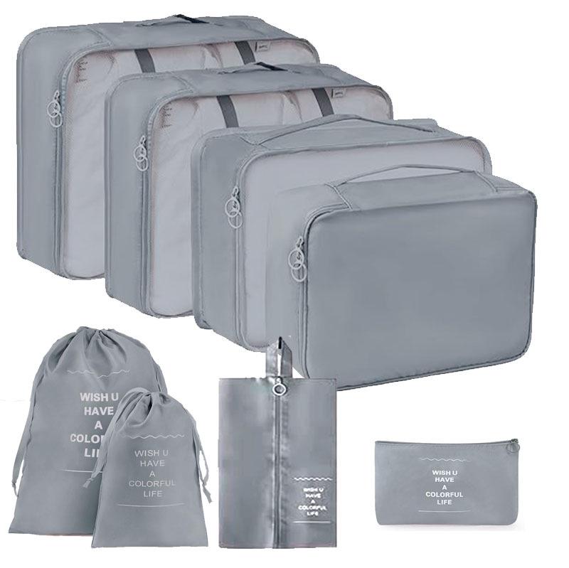 Seven-Piece Travel Storage Set: Wash Bag, Clothes, Underwear Organizer & Folding Sub-Pack