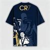 2026 Cr7 Soccer Portugal Football Tshirt Unisex Casual Short Sleeve Tee Breathable Cotton Summer Tops Streetwear Fans Gif