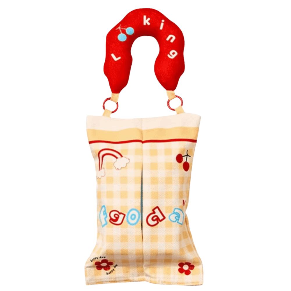 With Handle Hanging Tissue Storage Bag Easy Install Multifunctional Tissue Pouch  Auto Accessories