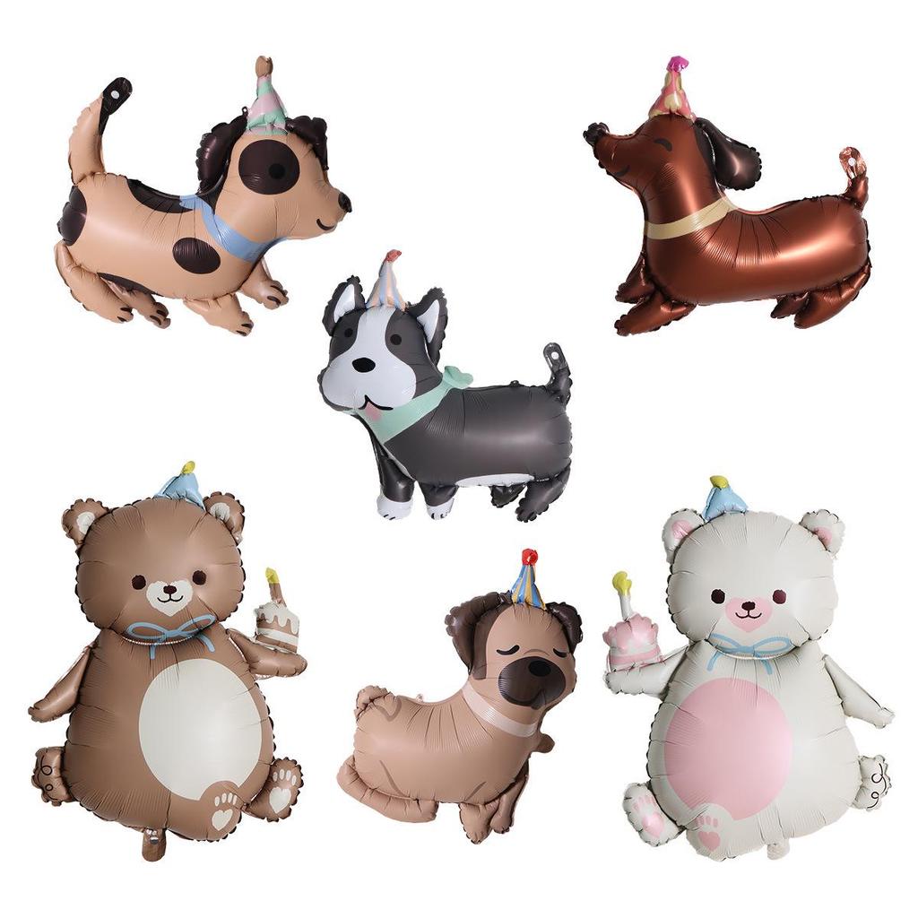 Matte Aluminum Capybara Cartoon Balloons for Kids' Birthday Party Decorations