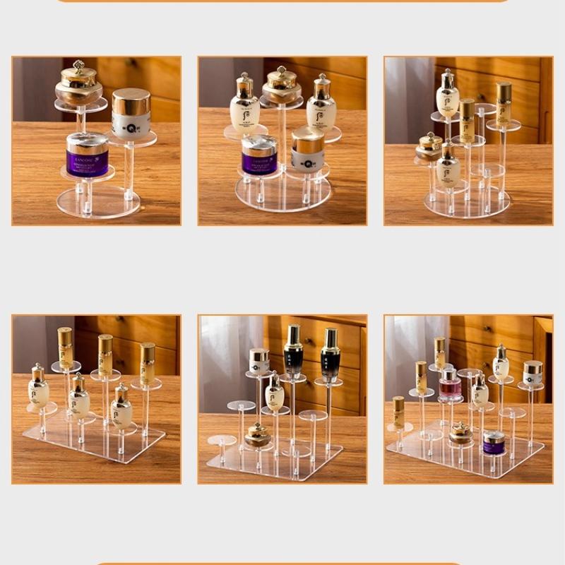Acrylic Staircase Display Rack Doll Cosmetics Jewelry Display Stands Multi Functional Bedroom Bathroom Desktop Storage Rack