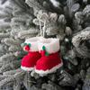 Colorful Fabric Christmas Boot Pendant Mini Size Christmas Tree Pendant  Holiday Gift