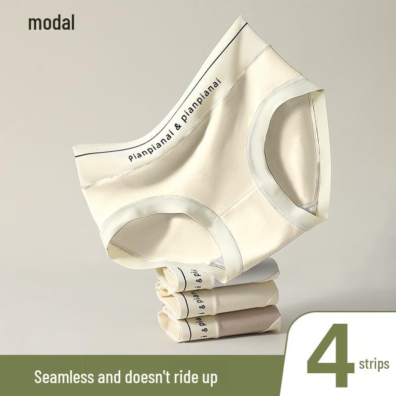 

Women s Modal Seamless Mid-Waist Briefs 4-Pack L