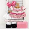 Cushu Cush Duffy and ShellieMay Costume Toy Sold Made In Cute Floral Pink Liberty Style Head and Shoes Set (Plush Separately) Japan, Dress, Ribbon,