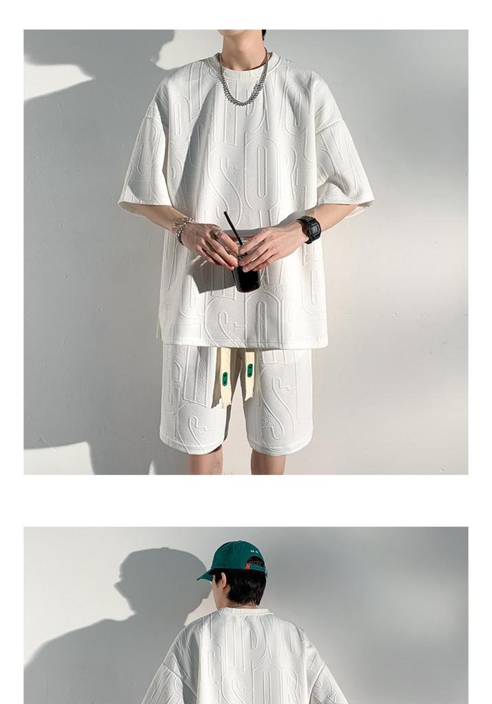 Men's Plus Size Casual Summer Two-Piece Set: Short-Sleeve T-shirt & Shorts