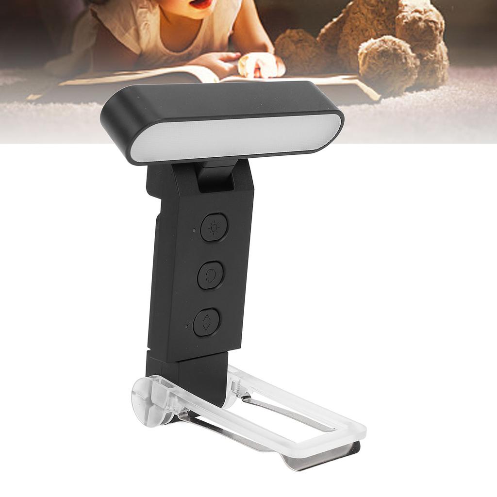 Reading Book Light USB Rechargeable Foldable LED 6 Brightness s 5 Colors Timer Eye Catching Clip On Reading Light for Bed