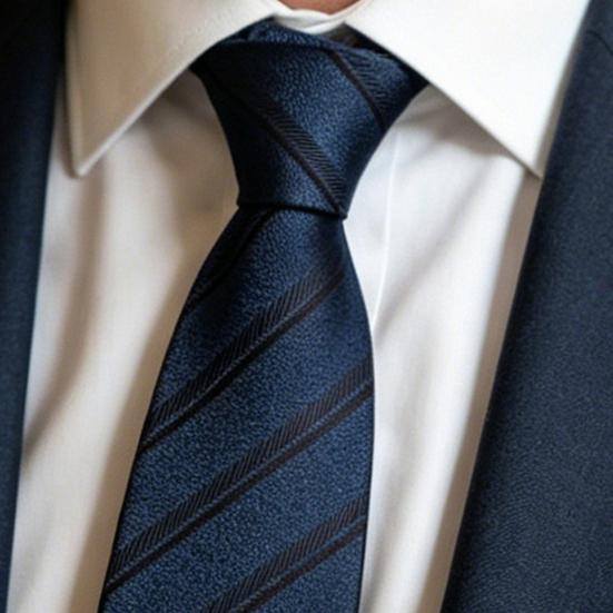 Men Tie Formal Striped Spotted Print Groom Wedding Tie Pointed High-End Style Business Necktie Outfit Accessory