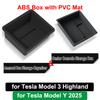 For Tesla Model Y Yl Juniper  Center Console Storage Tray Armrest Box Organizer Box Tesla Model 3 Highland  Accessories