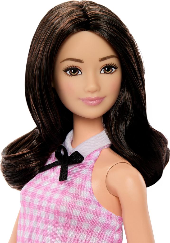 Barbie Fashionista Pink Check Doll Ages 3 and HRH21 Dress, Dress-Up & House, Up, Pink,