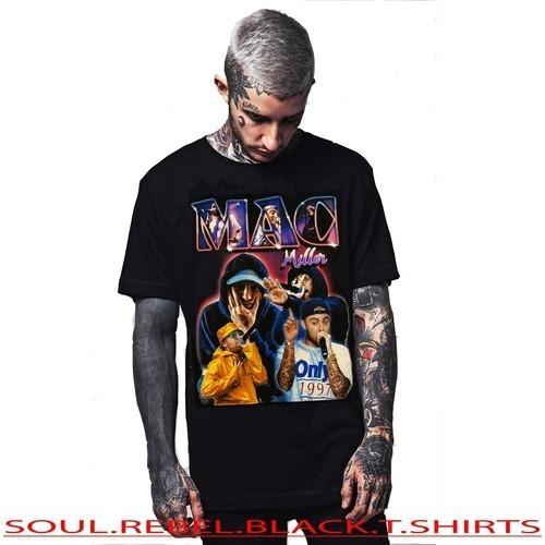MAC MILLER 1997 RAP HIP HOP BLACK T SHIRTS L