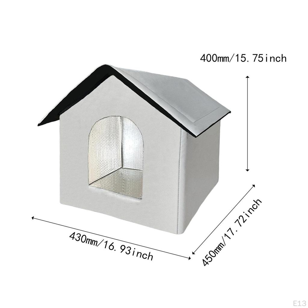 Outdoor Cat House ,Cat Bed, Easy To Assemble, Insulated Kitty Shelter Kitten Hideaway Tent