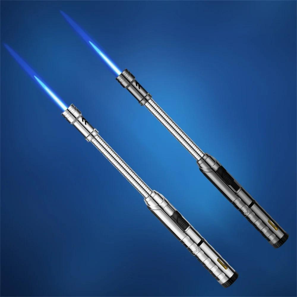 Hose 2pcs Kitchen Gas Lighter Bendable Candle Gas Stove Cigar Lighter Windproof Butane Welding Gun Outdoor BBQ Ignition Tool