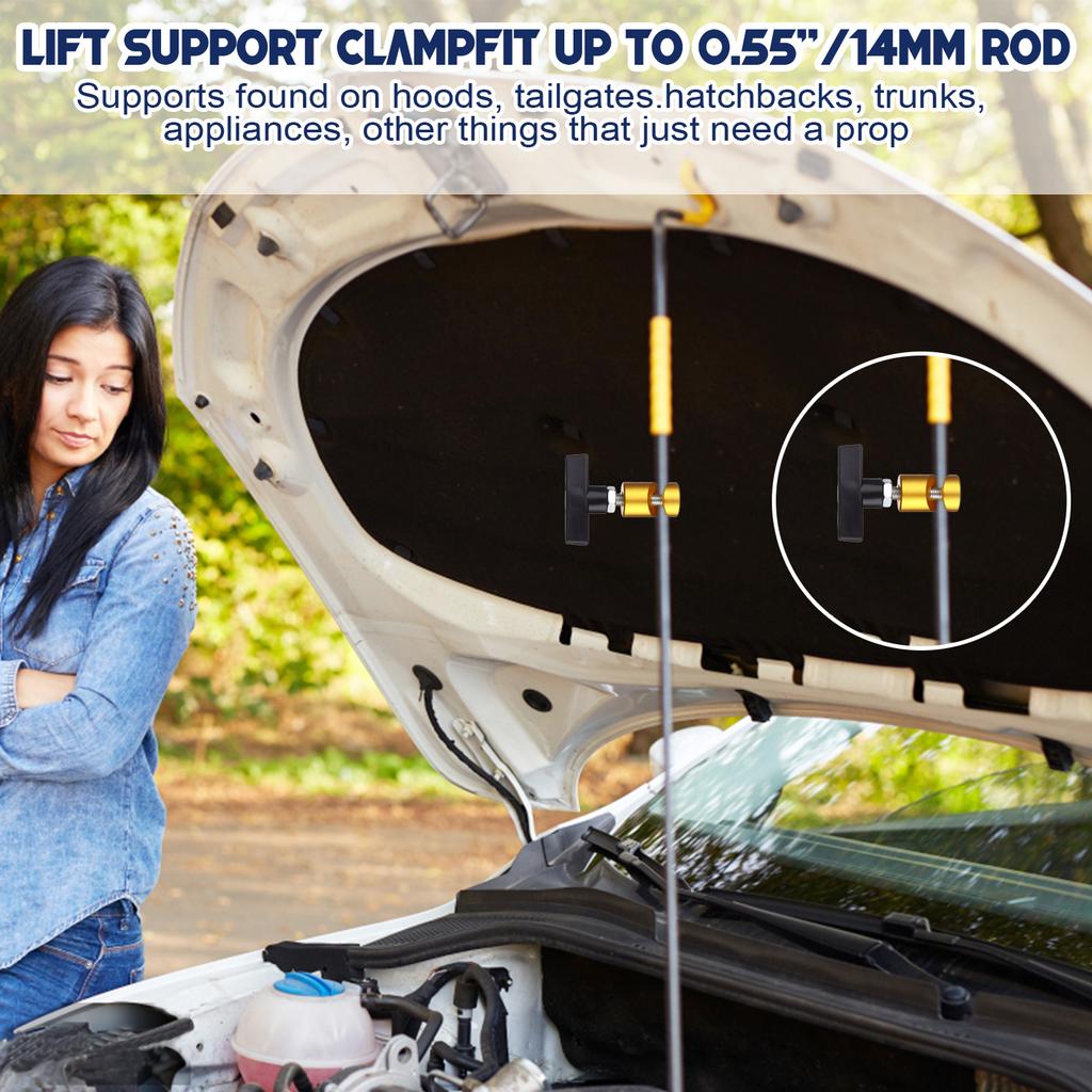 6 Stück Auto Motorhaubenstütze Klemme Stützklemme Motorhaubenstrebe Klemme 0,55 Zoll Stütze Halteclip Stützklemme Fo