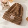 Woolen Hats for Men and Women Loose and Warm Piles of Cold Hats  Big Face and Small Knitted Ear Protection Hats