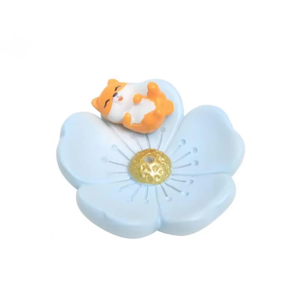 Ceative Resin Incense Holder Mini Blossom Sakura Ash Catcher Animal Aromatherapy Plate Home Decoration