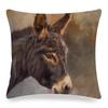 Home Decor Donkey Art: Various Scenes and Portraits Pattern Cushion Cover Suitable for Sofa Bedroom Car Pillow Cover