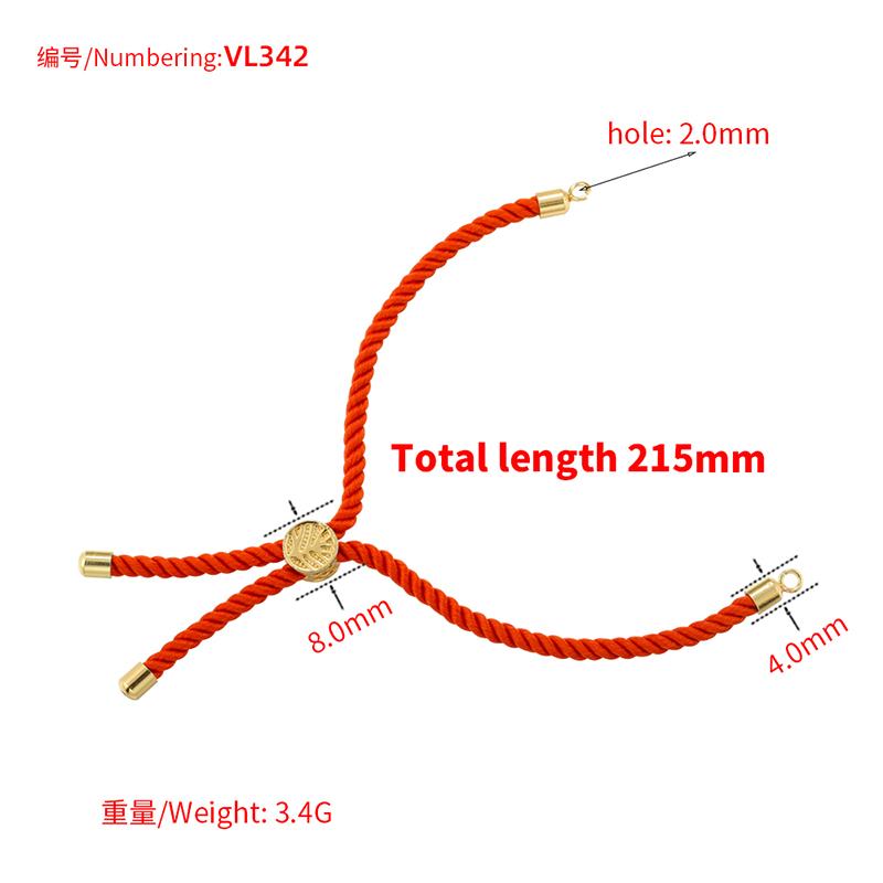 ZHUKOU 14 colors Rope Bracelet for women DIY Jewelry accessories colorful Rope bracelet chains Jewelry materials VL342