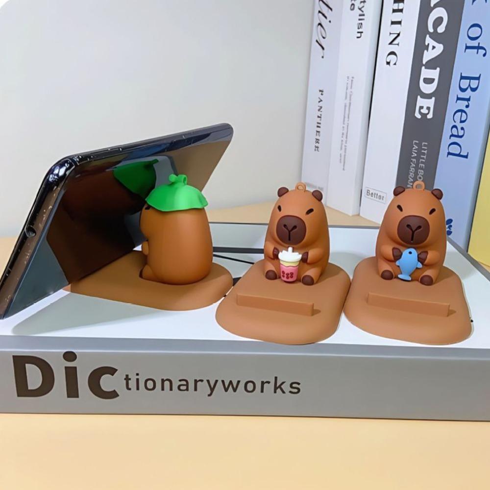 Turtle Capybara Phone Holder Figure Model Capybara Cell Phone Bracket  Small Gifts