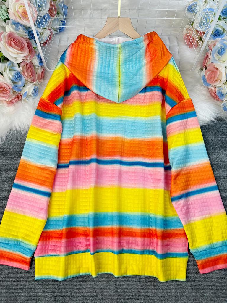 Damen Pullover mit Kapuze und Aufdruck Herbst/Winter