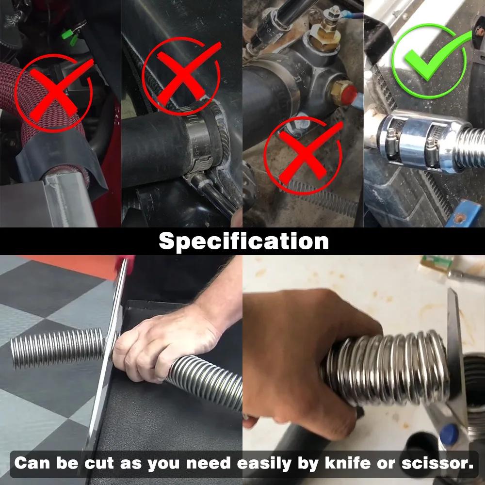 60 cm 100 cm 120 cm 150 cm 200 cm 250 cm 300 cm Aria Diesel Riscaldatore di parcheggio Tubo di scarico in acciaio inossidabile Tubo di sfiato del gas Tubo per auto camion VAN