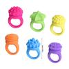 6Pcs Colorful Rotating Spinner Ring Sensory Texture Toy For Children Soft Silicone Color Cognition Toy For Relaxation