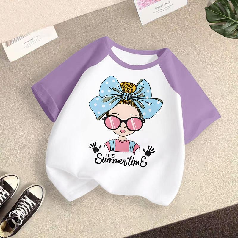 Children's Casual Short-sleeved T-shirt - Summer Girls' Fashion Top