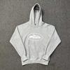 Corteiz Classic Series Ship Print Logo Thin Plush Loop Hooded Sweater, Trendy Men's and Women's Casual Sweatpants