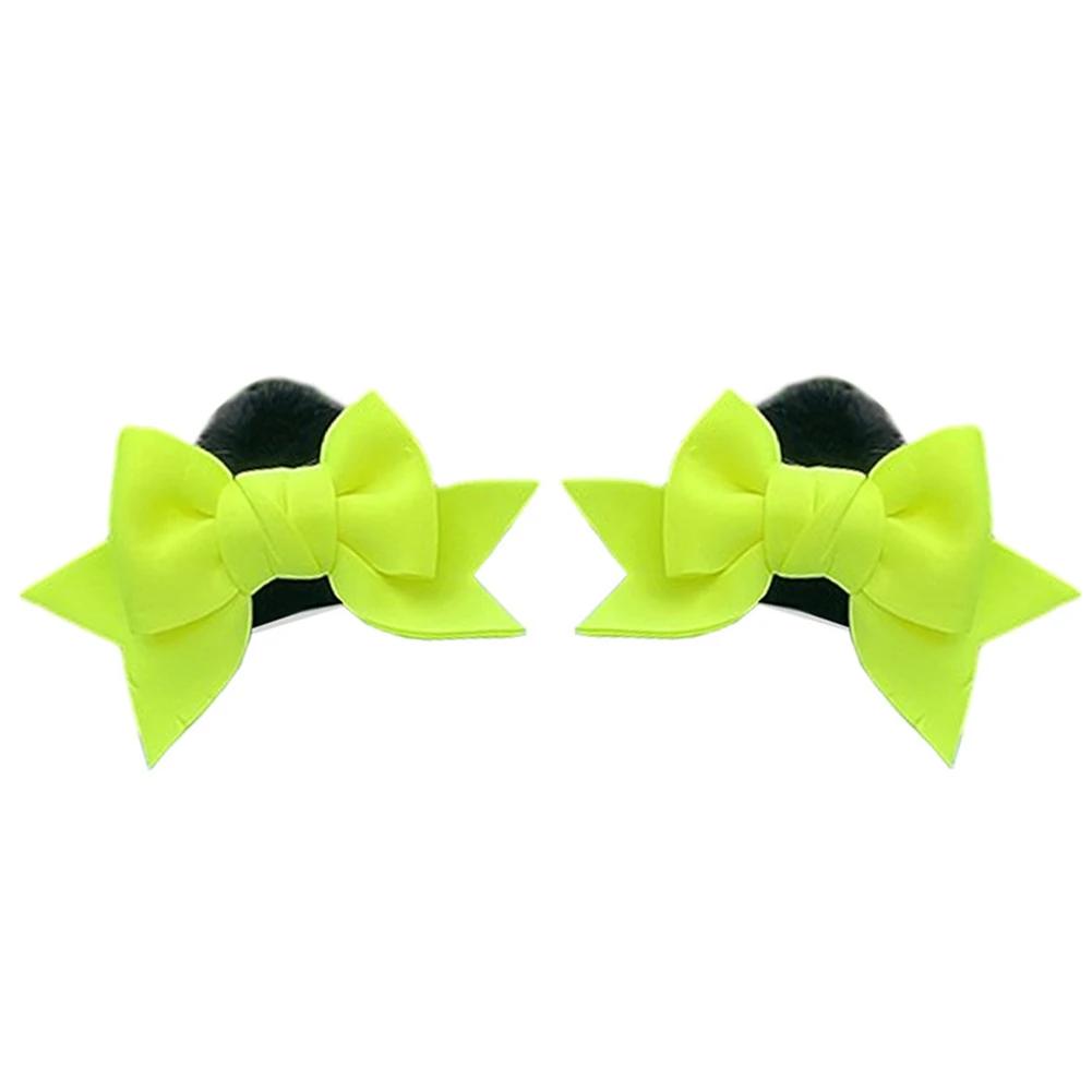 2Pcs Motorcycle Universal Helmet Cute Decoration Butterfly Knot Ears Gifts For Girl  Riding Sking Helmet Sticker Accessories