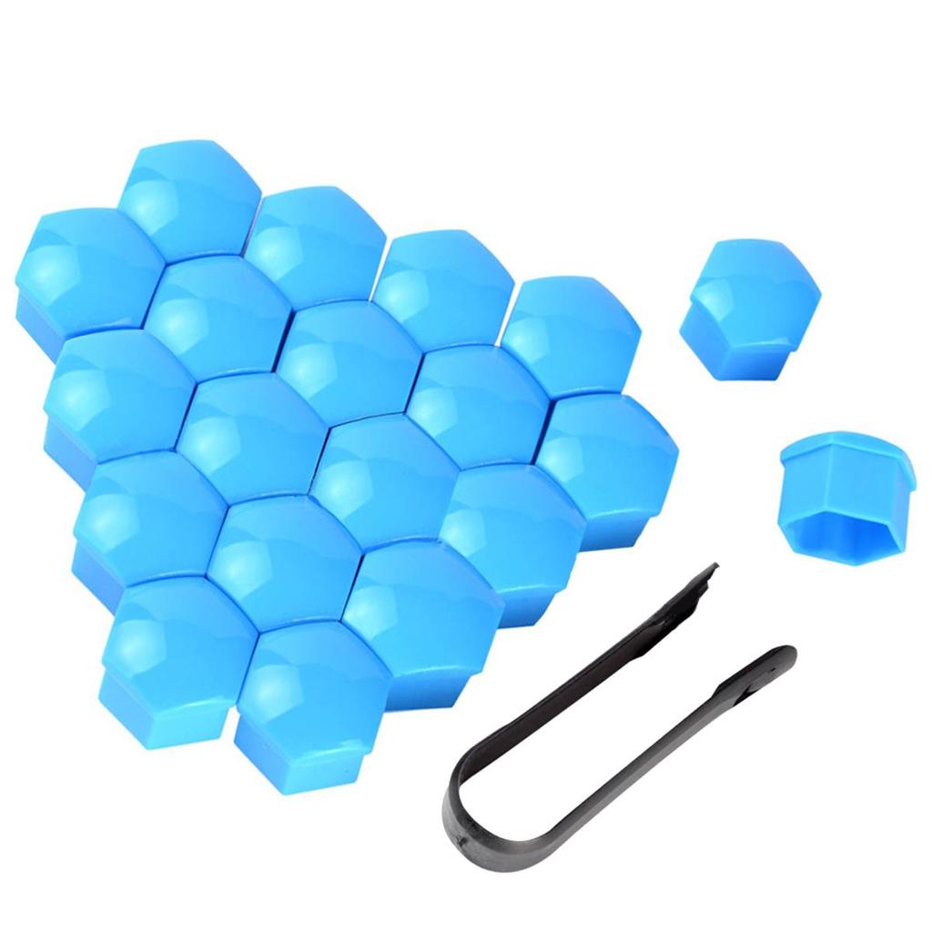 20Pcs 17mm 19mm 21mm Car Wheel Nut Caps Auto Hub Screw Cover Bolt Rims Exterior Decoration Special Socket Protection Dust Proof