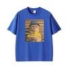 Mr Noodle Cat In Bucket Hat Funny Kitty Photo T Shirts Unisex Retro Short Sleeve Tshirt Unisexs Clothing Casual Oversized Tshirt