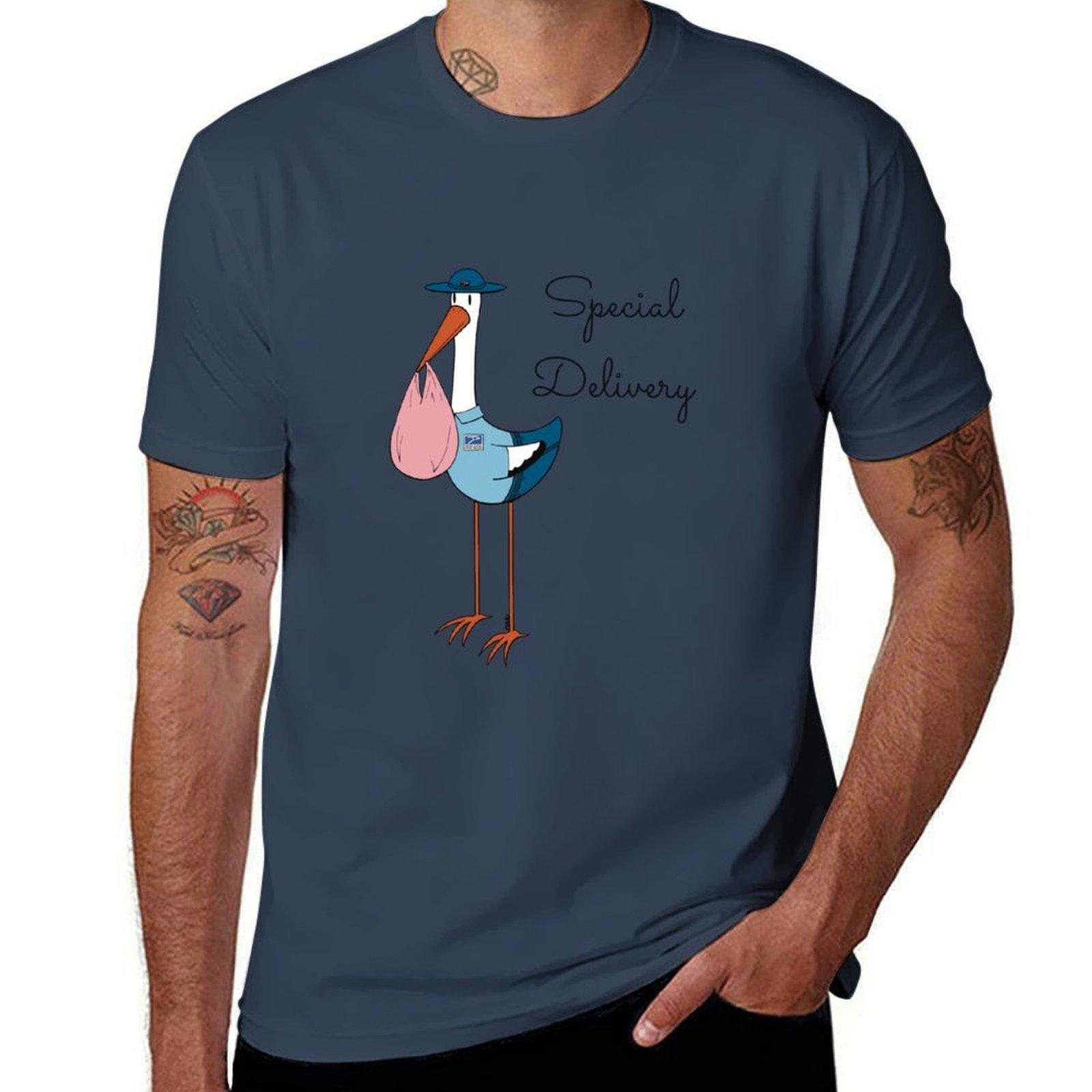 Copy of Special Delivery Stork TShirt Casual Light Summer Short Sleeve Top S