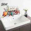 Versatile Adhesive Wall Decals Cartoon Smiling Teeth Decals Dental Tools Self-Adhesive Stickers Funny Stickers for Bathroom Art Kids Bedroom Clinic