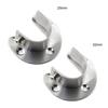 2pcs Closet Rod Wardrobe Pipe Hanging Rail Rod End Support Bracket 25/32mm Dia
