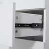Bathroom Cabinet with Adjustable Shelf, 2 Closed Shelves and a Drawer in Wood, 30x28x180 cm, White