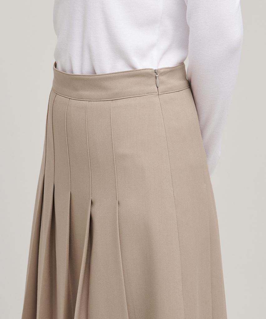 Musinsa Standard Woman Women'S Pleated Midi Skirt [Beige]