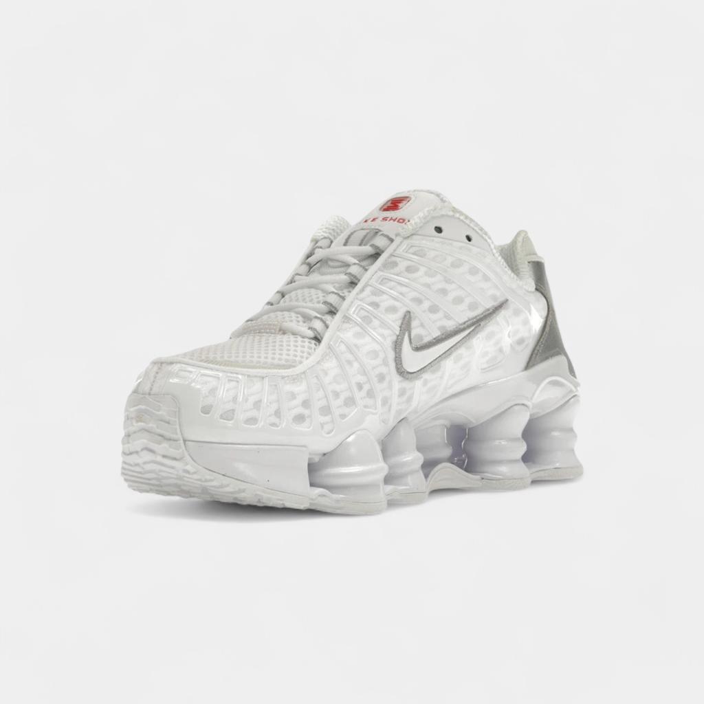 Nike Shox TL White Metallic Silver Max Orange (Women's)