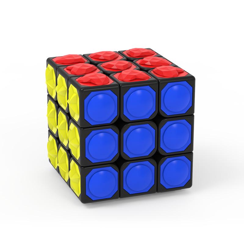 YongJun Tactile Rubik s Cube for the Visually Impaired: 3D Embossed, Concave-Convex Dots, Blind and Colorblind Friendly