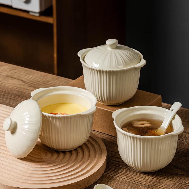Zhaoran Ceramic Double-Boiler Stew Pot Set