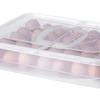Portable Egg Storage Box 34 Grids Plastic Egg Storage Carrier with Handle for Kitchen Refrigerator