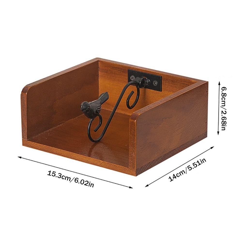 Vogel-Themen-Taschentuchbox Holz-Küchenrollenbox Kreative Schreibtisch-Serviettenbox Wohnzimmer