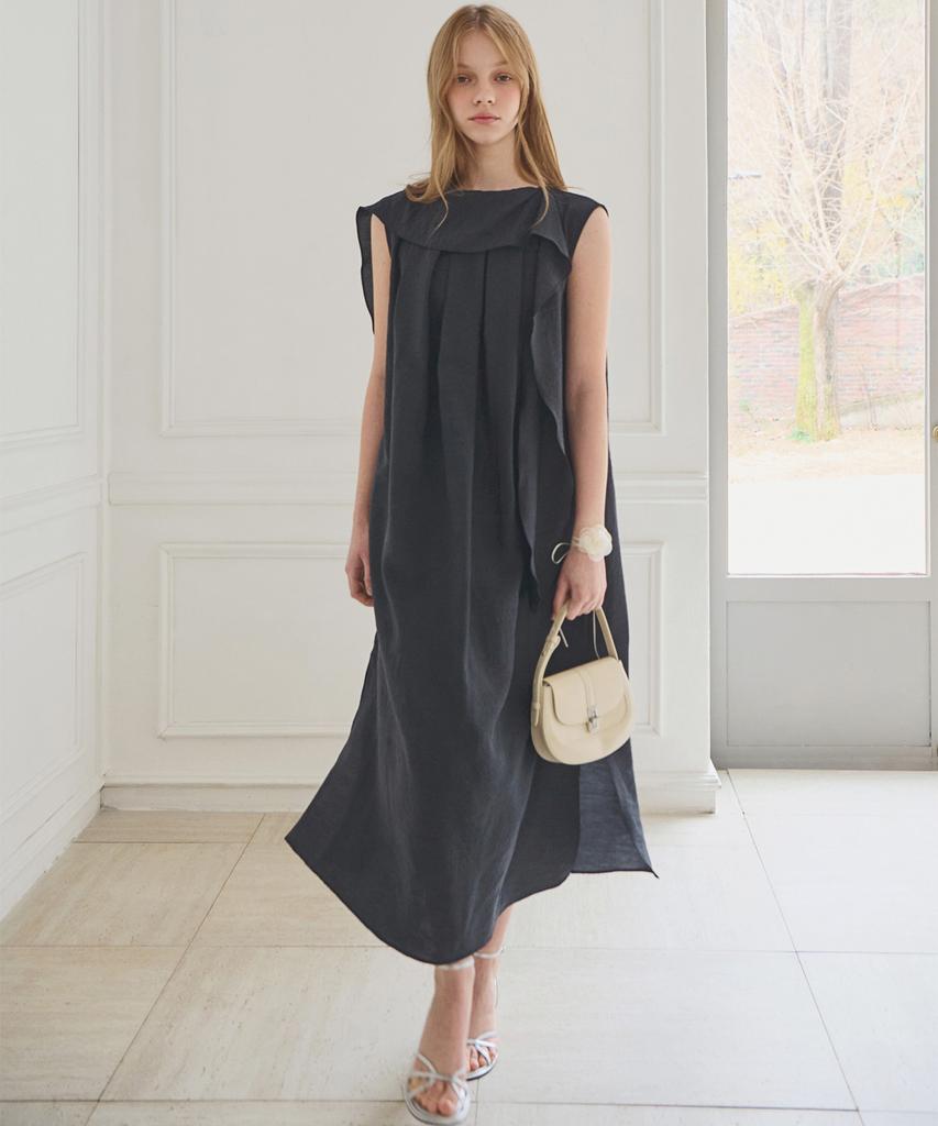 Slow Lolly Drape Layered Sleeveless Dress_2 Colors